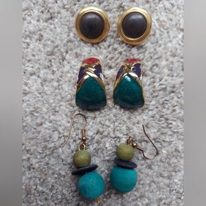 Vintage lot of pierced earrings